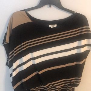 Tri color dress for office or casual occasions.